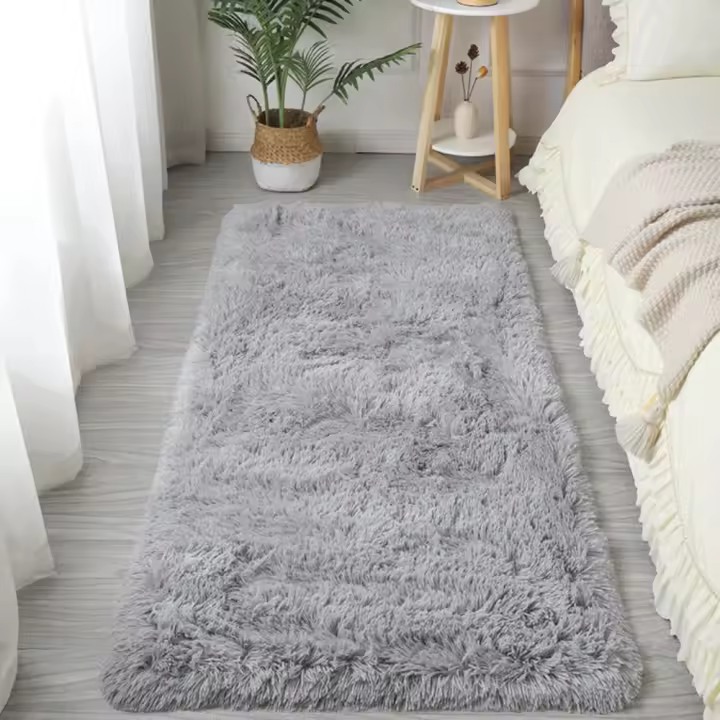 Carpetas Para Niñas Blancas Y Fluffy Grandes Alfombra Suave Para Dormitorio De Niños Decoración De Sala De Estar Color Rosa - 1