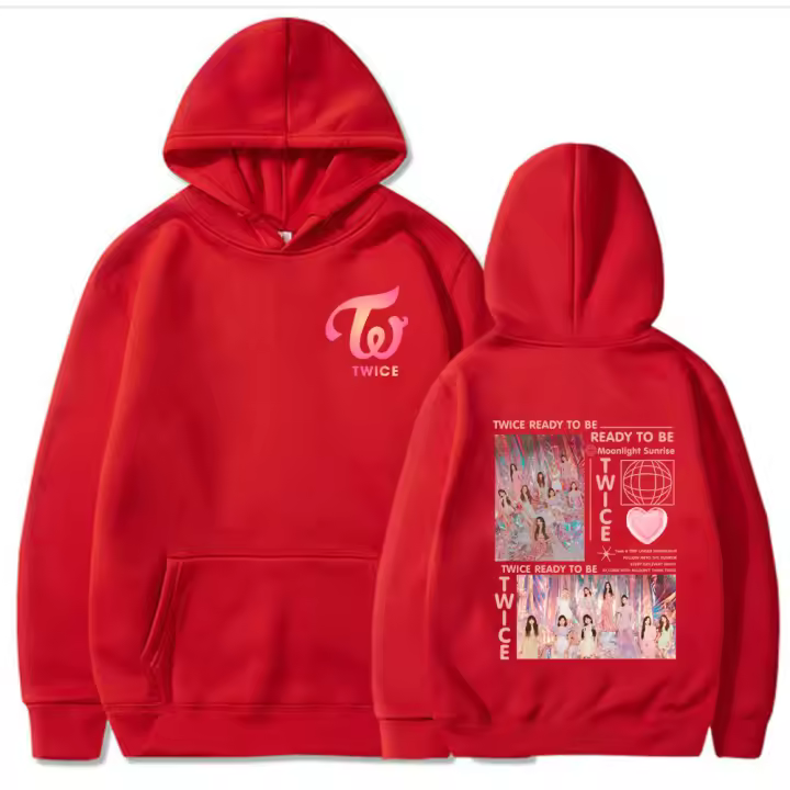  Sudadera De Capucha Estilo Coreano Kpop Twice Moonlight Sunrise 2023 Tour Para Hombres Cálido Y Casual Moda Harajuku Sudadera De Invierno Con Estampado - 1
