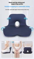 Almohadilla De Silla De Oficina Integrada En L Forma Esponja De Memoria Antideslizante Soporte Reductor De Presión Para Cintura Y Caderas Para Adultos - details 0
