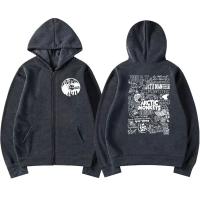Sudadera De Capucha Con Estampado Arctic Monkeys Vintage Abrigada Para Otoño E Invierno Cierre De Cremallera Estilo Oversized Sudadera De Algodón Para Hombre - details 5