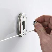 Línea de Ropa Retrácthil-Tendedero Interior de Pared Tendedero de Acero Extensible Inoxidable para Baño Hotel, 3 Metros (Plata) - details 3