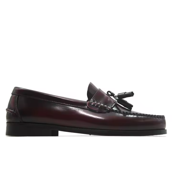 Latino 302 Zapato mocasín,castellano de piel sin cordones,borlas,suela de piel cosida a mano,de tacón, para caballero - 1