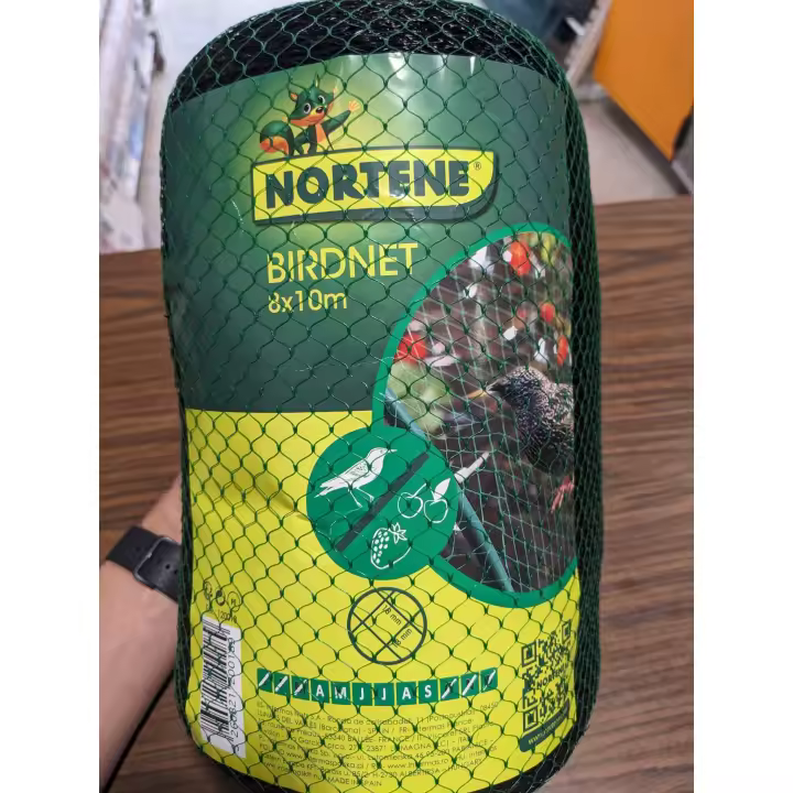 MALLA ANTIPAJAROS DE LA MARCA NORTENE BIRDNET 8X10 METROS PARA JARDIN CULTIVO ARBOLES - 1