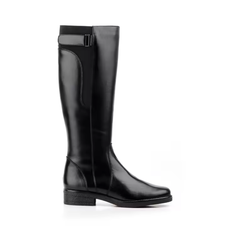 Mº1017 NEGRA Hecho en España Botas Mujer Piel NEGRA Caña Alta Numeración: 35-42 Marca: JAM Color: NEGRA BOTA ALTA PIEL GRAN CALIDAD ADORNO HEBILLA Y ELADTICO EN LA PARTE ALTA PARA MAYOR CONFORT DEL GEMELO BOTA MODERNA Y ELEGANTE - 1