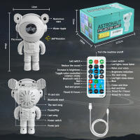 Proyector De Noche Para Niños Con Control Remoto Y Diseño Ajustable De 360 Grados Astronauta Nebulosa Galaxia Iluminación Incluye Baterías LED Poderoso 5V 20cm - details 4