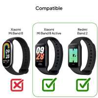 Ociodual Correa de Recambio Compatible con Xiaomi Smart Band 8 Active/Redmi Smart Band 2, de color Negro, Pulsera de Repuesto de Silicona Suave Flexible Sport Goma Transpirable - details 7
