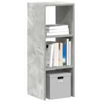 vidaXL Librería apilable madera contrachapada blanca 30x30x80 cm en color Blanco/Gris hormigón/Roble Sonoma y más - details 1