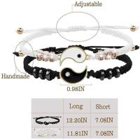 Pulseras de mejor Amiga Para 2, pulsera de Cordón ajustable Yin Yang para mejor Amiga, Relación de Amistad, Novio o Novia, regalo - details 2