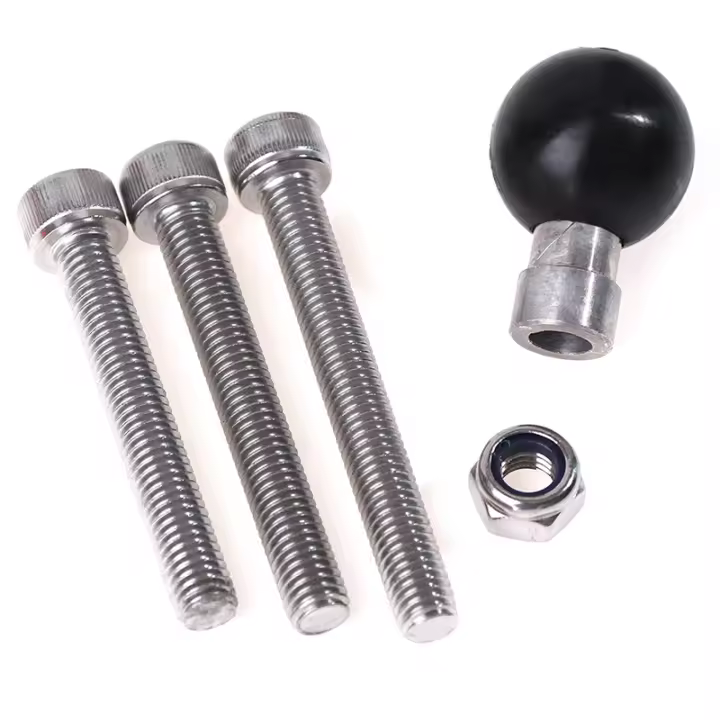 Base De Abrazadera Para Manillar De Motocicleta 1 Pulgada 25mm Con Tornillos M8 Para Montaje De Teléfono Móvil Smartphone - 1