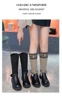 Botas Largas Para Mujer Nuevas De Lana Elásticas Botas Retro Con Suela Gruesa Botas De Rodilla Elegantes Zapatos Para Mujer - details 15