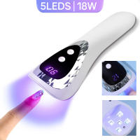 Lámpara De Curado De Esmalte En Gel Recargable 18W Con 5 LEDs Máquina De Fototerapia Para Uñas Herramienta De Manicura Profesional Portátil Equipamiento De Salón - details 0