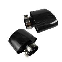Tubo De Escape De Fibra De Carbono Brillante Para Coche Decoración De Tubo De Escape Acero Inoxidable Plateado Oval 150mm Universal Izquierdo Derecho - details 7