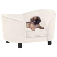 vidaXL Sofá para Perro Felpa 69x49x40 cm Cama Mascotas Almacenamiento Color Azul,  Crema,  Gris oscuro y mas - details 2