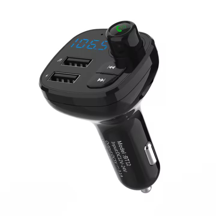 Cargador MP3 Bluetooth para Coche, Nuevo, QC3.0, Carga rápida, detección de Voltaje, receptor Bluetooth, transmisor FM - 1