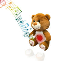 Muñeco De Peluche Para Bebés Oso De Respiración Soothing Otter Con Música Y Luz Compañero De Sueño Para Niños Edad Recomendada 3-6 Años Material Poliéster Relleno De Algodón PP - details 0