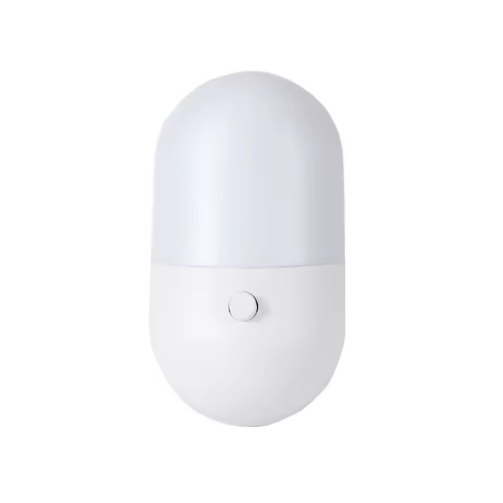 Luz Nocturna con sensor crepuscular, 5 de Brillo ajustable, Modos de encendido/apagado/Automático, 3000K Luz de noche Blanca Cálida para niños Para dormitorios, Salas de estar, pasillos, 0,3 W - 1