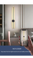 Luz De Pared Moderna LED Para Decoración De Habitaciones Y Salones Iluminación Simplicidad Para TV Y Electrodomésticos Material De Aluminio Certificación Incluida - details 4