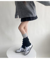 Calentadores De Piernas Lolita Para Mujer Estilo Coreano Otoño Invierno Tejidos a Mano Cubren El Pie Socks JK Y2k Punk Gótico Leggings Boot Cuffs - details 19