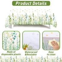 Mantel Desechable Floral De Mariposa Para Primavera Verano Y Fiestas De Cumpleaños Boda Y Navidad Decoración De Comedor Moderna De Poliéster 100% Rectangular - details 1