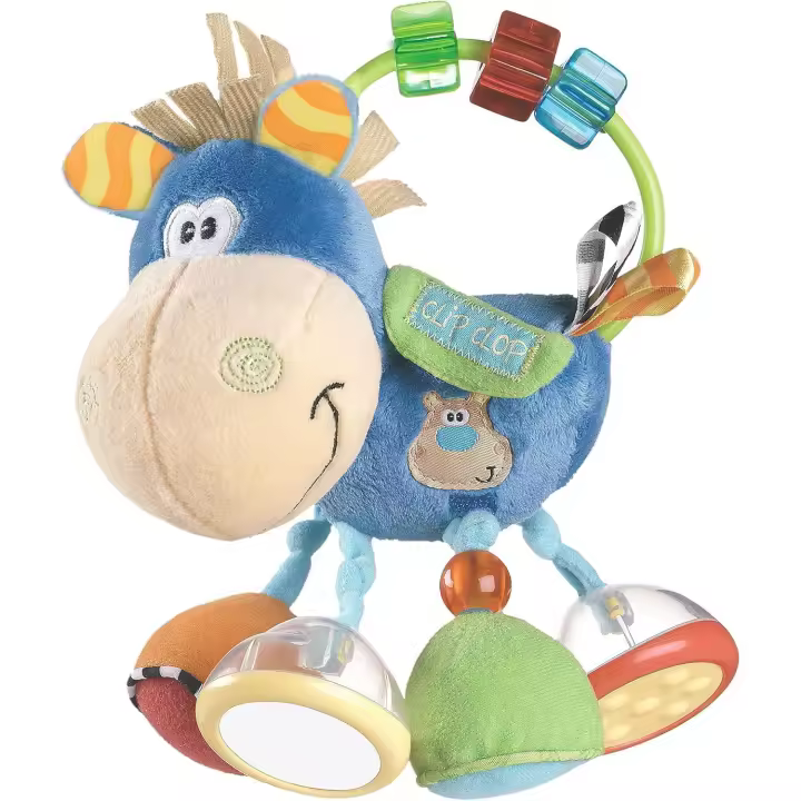 Sonajero de peluche no tóxico para bebés de 3 a 6 a 12 meses con forma de caballo - 1
