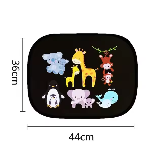 Cubierta De Sombra Para Coche Universal Para Ventanas Lateral Pantalla De Sol Para Niños Y Adultos PVC Adhesiva - 1