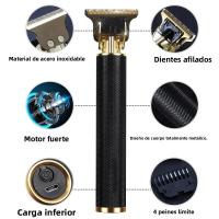T9 Máquina De Corte De Pelo Portátil Y Cordless Recargable Por USB Afeitadora De Barba Para Peluqueros Corte De Pelo Vintage Con Cuchilla De Acero Inoxidable - details 4