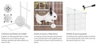 SONGMICS Jaula para Mascotas, Valla Metálica para Hámster, Conejitos, Parque de Mascotas en Bricolaje, para Animalitos, Negro/Blanco - details 2