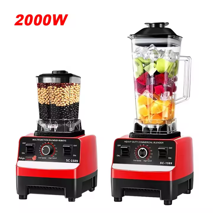 2000W Heavy Duty Commercial Blender Stationary Mixer Food Processor Ice Smoothies Maker Juicer Blender for Kitchen BPA Free - 1