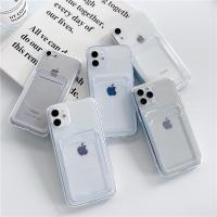 Funda De Teléfono Para iPhone 11 12 13 pro Max XS X XR 7 8 plus Transparente Con Portador De Tarjetas Y Foto Anti-Scratch Antideslizante - details 2