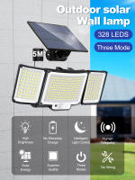 Lámpara Solar Exterior Con Sensor De Movimiento 348LED Luz De Seguridad Impermeable Para Jardín Y Garage Potente Spot Solar Incluido - details 9