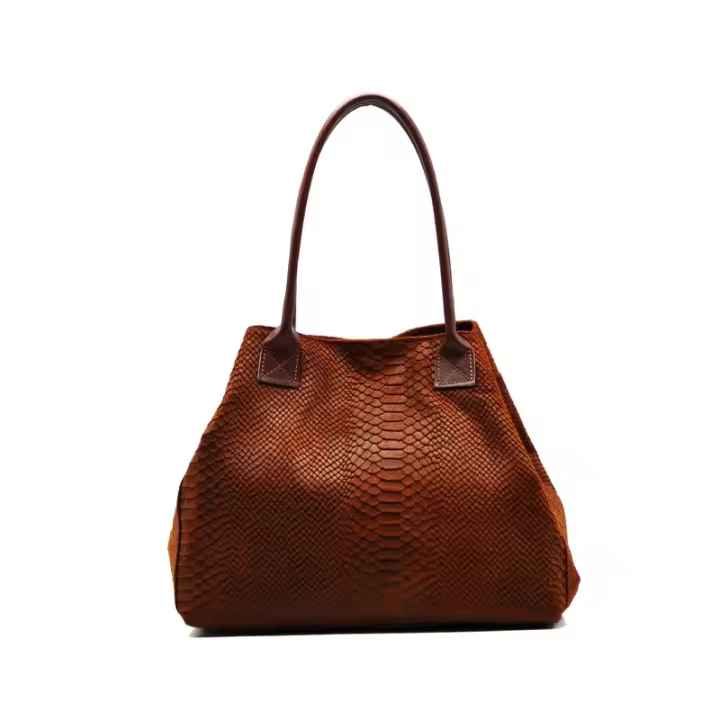 Lola - Maxi Bolso de Piel Mod. Lola - De piel auténtica estampado pitón - Fabricado en Italia - 1