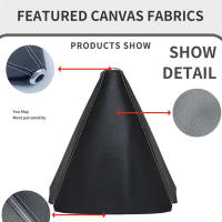 Cubierta De Manillar De Cambio Universal JDM Para Coche Cubierta De Cuello De Botón De Cambio De Cuero Con Costuras Rojas Adecuada Para La Mayoría De Los Coches - details 4