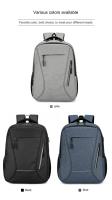 Mochila Impermeable Para Hombres Ultra Ligera Con Capacidad Para Portátil De 15.6 Pulgadas Estilo Casual Con Flecos Reflectantes Bolsa De Espalda Para Libros - details 12