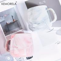 KEMORELA Taza De Café Creativa De Cerámica Con Borde Dorado 400ml Ideal Para Desayuno Regalo De Vacaciones Taza De Mano - details 5