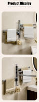 Soporte De Toalla Giratorio De 180° Aluminio Espacioso Organizador Multifuncional Para Baño Accesorios De Ducha Montaje Por Armar - details 2