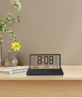 Reloj De Alarma Digital Transparente Con Mostrador De Temperatura Fecha Y Día De La Semana Estilo Moderno Para Oficina Y Hogar 12/24H - details 7