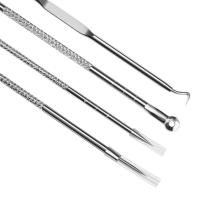 Set De 4 Piezas Para Eliminar Acné Y Quistes Punción Y Extracción De Puntos Negros Herramienta De Limpieza De Poros Agujas Y Pinzas Para Cuidado De La Piel - details 6