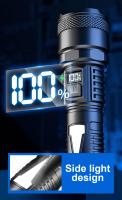 Linterna LED Recargable Portátil De 1500W Con Batería Integrada Impermeable Luz De Torcha Exterior De Alta Potencia En Blanco - details 4
