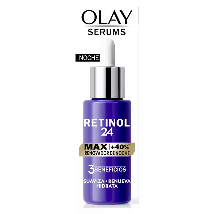 Olay Retinol 24 MAX Sérum Facial De Noche, Con Complejo Retinoide Y Niacinamida (Vitamina B3) Para Una Piel Suave Y Radiante En 14 Noches, Sin Fragancia, 40 ml - 1