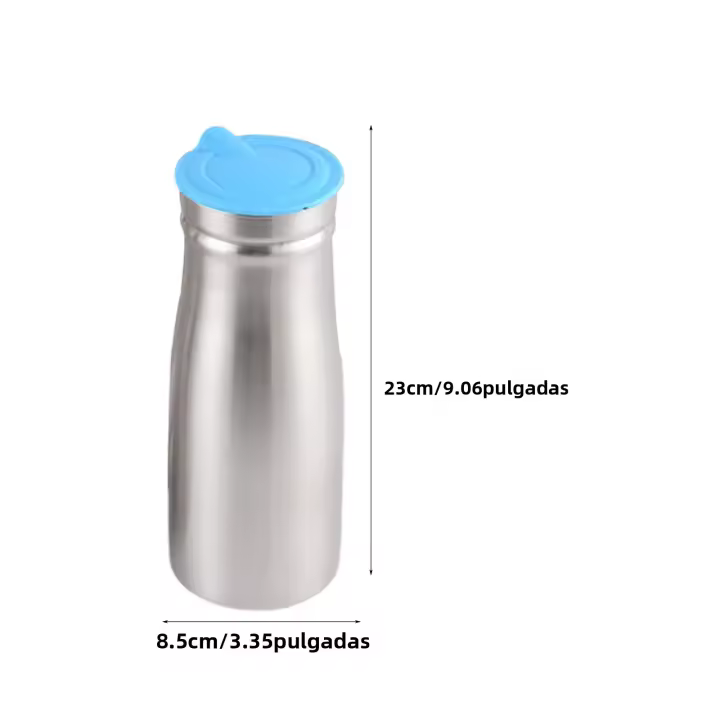 Cacerola Fría De 1/1.3L Con Manija a Prueba De Fugas Botella De Bebida De Gran Capacidad Para Té Leche Jugo Y Agua - 1