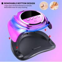 Lámpara De Secado De Uñas Profesional Con 66 LED Y Sensor Automático Para Gel De Uñas UV Herramienta De Salon De Uñas Con Base Removible - details 3