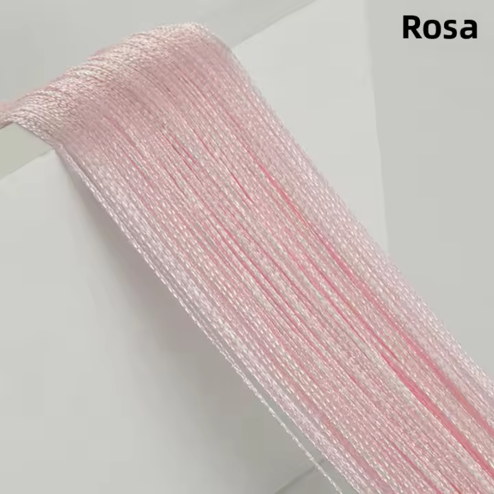 Cortina De Hilo Sólido 100x200cm Para Bodas Y Fiestas Decoración De Hogar Para Dormitorio Y Sala De Estar Translúcida De Poliéster Moderna - 1