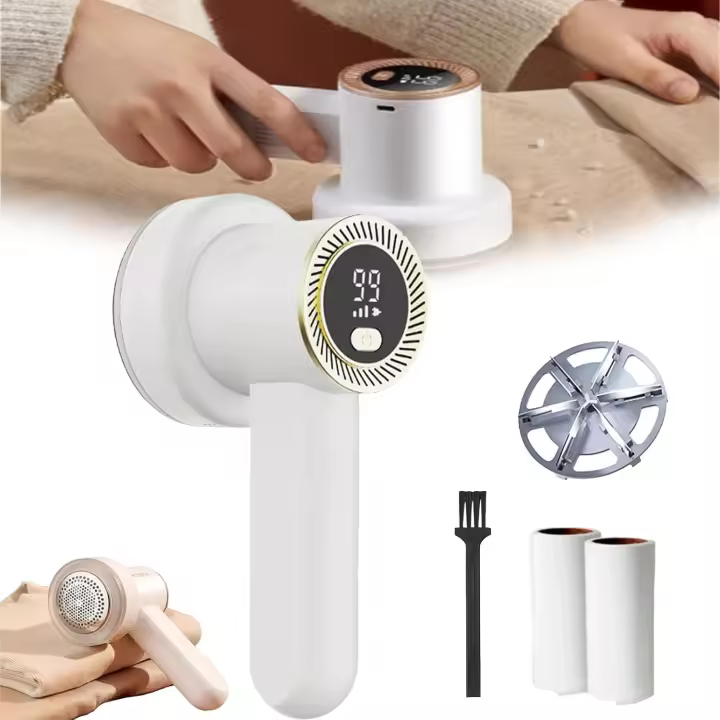 Homeeasy Afeitadora de Telas, Afeitadora de Telas Recargable, Afeitadora de Telas Eléctrica, Removedor de Pastillas para Afeitadora de Ropa Portátil, Afeitadora de Telas para Quitar Pelusas (1 Unidad-Blanco) - 1