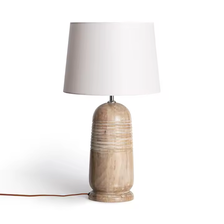 Ledkia Lámpara de Mesa Madera Warsha ILUZZIA Natural - 1