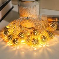 Luz De Navidad De Bola Marruecos En Cadena 1PC 1.5M/3M/6M Con Caja De Batería Decoración De Árbol De Navidad Lámpara Colgante - details 11