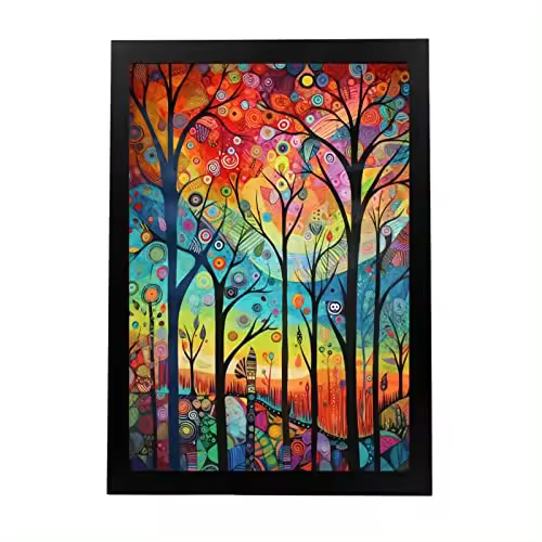 Nacnic Poster Bosque Juguetón Con Criaturas Fantásticas Y En Blanco - 1