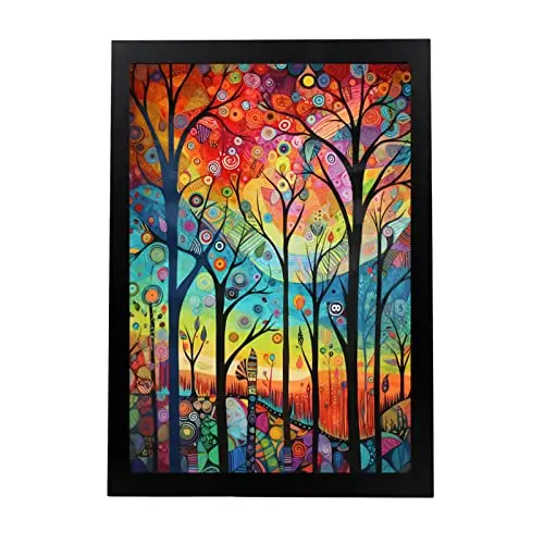 Nacnic Poster Bosque Juguetón Con Criaturas Fantásticas Y En Blanco - 1