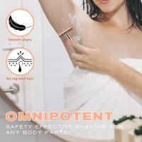 Afeitadora De Seguridad Doble Cuchilla Reutilizable Para Mujeres Y Hombres Con 10 Hojas De Afeitar Metal DE Afeitadora Para Barba Y Cuerpo - details 4