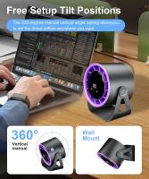 Ventilador de mesa inalámbrico, potente, recargable por USB, 4 velocidades, rotación de 360°, pequeño ventilador portátil - details 1