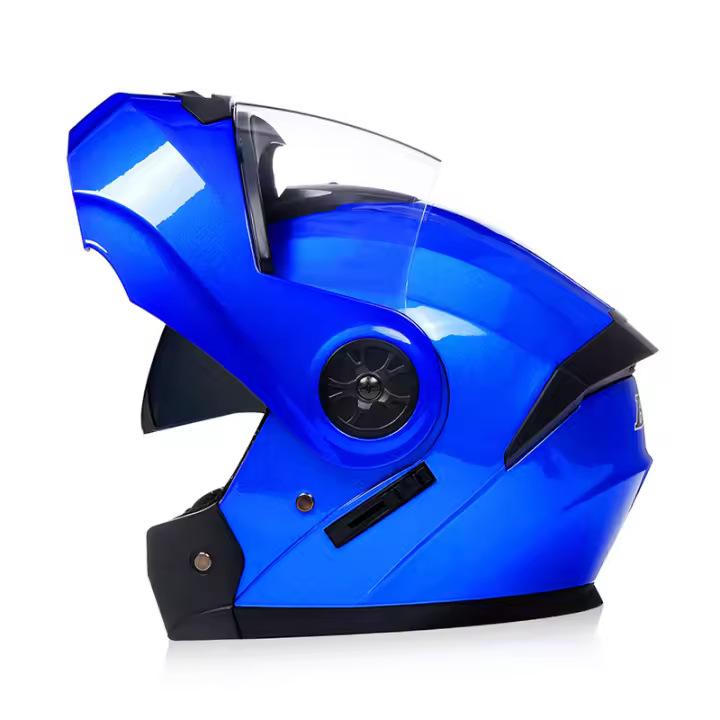 2024 New Arrival Men Motorcycle Professional Racing Flip Up Helmet Abs Material Modular Dual Lens Helmets Dot Certification - 1